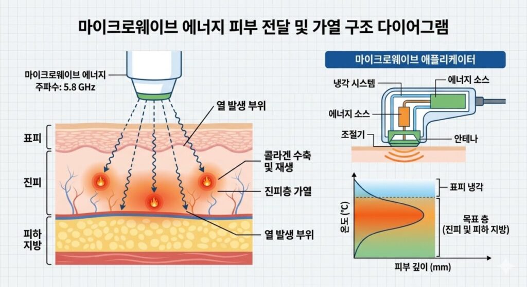 마이크로웨이브-에너지-피부전달-가열구조